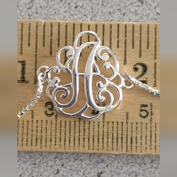 Firm Final price!*Sterling script A bolo bracelet - Picture 3 of 6